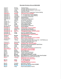 instructional calendar 2025-2026
